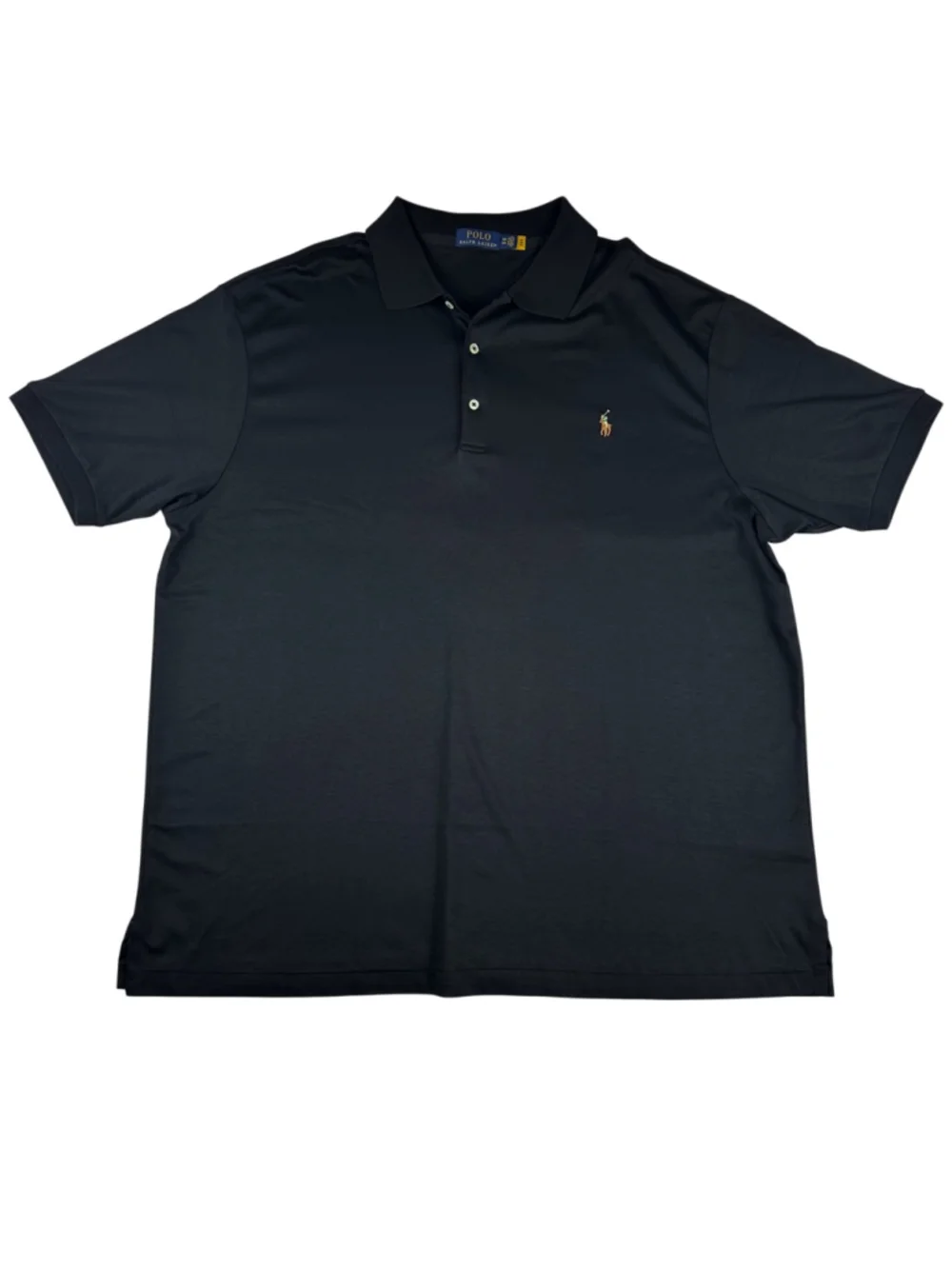Polo Ralph Lauren Shirt Men 2XB Black Short Sleeve Cotton Classic Pony Logo Big